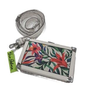 Sam Edelman Tropical Spring Lily Flowers Square Handbag Boxy Purse NWT MSRP $148